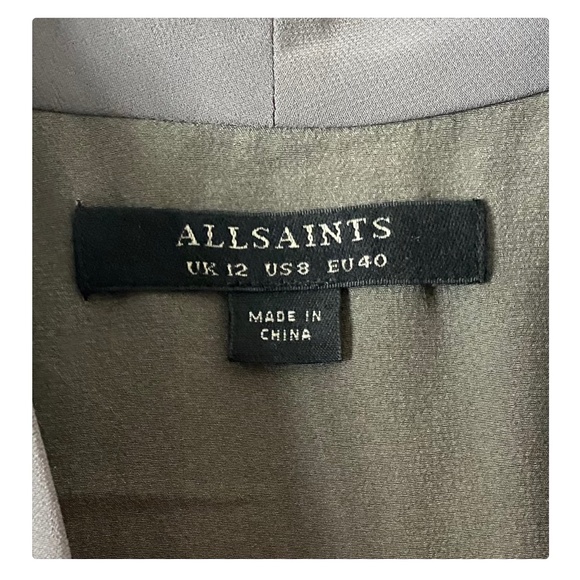 ALLSAINTS FLOWY FRONT DRAPED SLEEVELESS BLOUSE - Picture 4 of 4